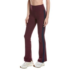 Beyond Yoga Womens  30In Spacedye Gemini Colorblock Side Slit Pant, Red